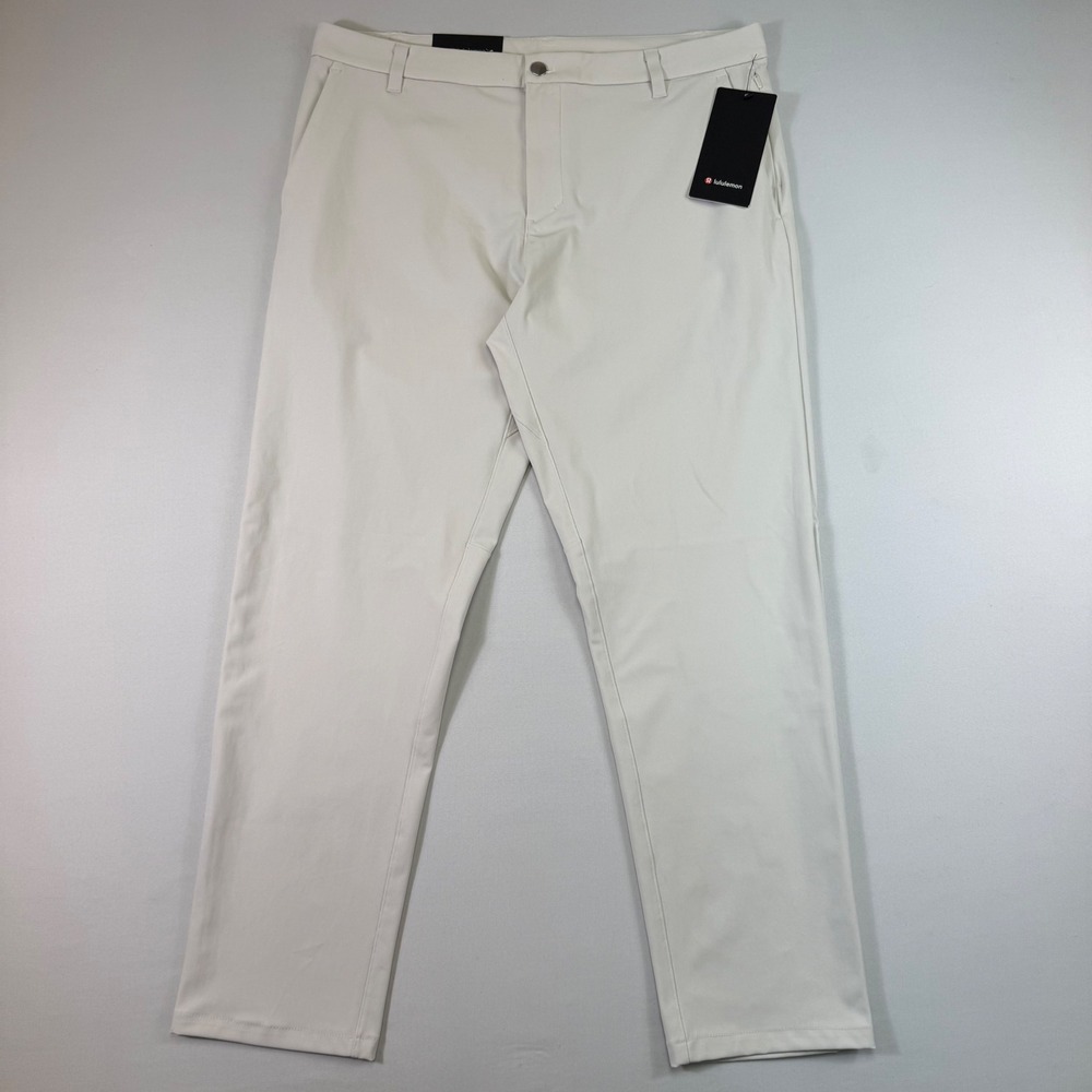 NWT Lululemon Commission Pant Classic 32" Mens 36x32 Bone Warpstreme LM5AEXS
